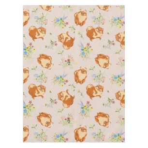 Blumenkohl Spitz Hund rosa Muster Tablette Tischdecke
