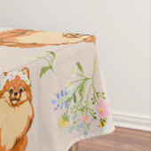 Blumenkohl Spitz Hund rosa Muster Tablette Tischdecke (Beispiel)
