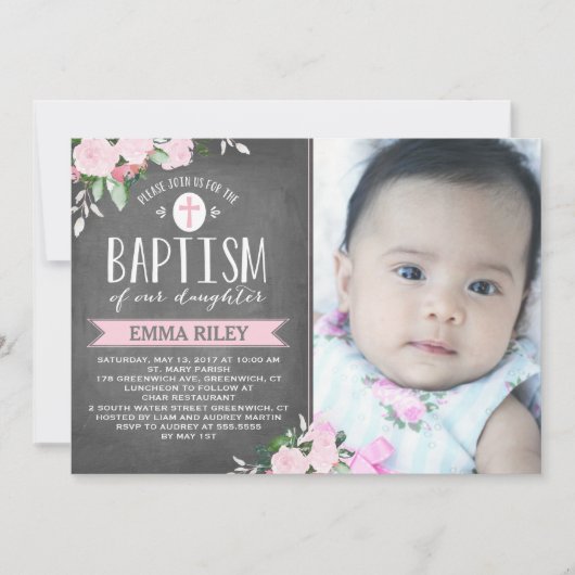 Blumenkohl | Taufeinladung Einladung (Vorderseite)