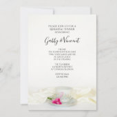 Blumenkohl-Tee-Cup Roses Hochzeitsessen Probe Einladung (Vorderseite)