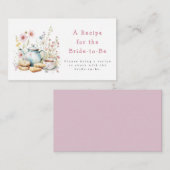 Blumenkohl Tee Party Rezept Brautparty Anfrage Begleitkarte (Vorne/Hinten)