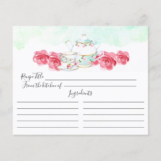 Blumenkohl Tee Tee Blumenkohl Rezept Karte (Vorderseite)