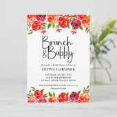 Blumenkohl und Brautparty Einladung (Stehend Vorderseite)