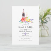 Blumenkohl und Brautparty Einladung (Stehend Vorderseite)