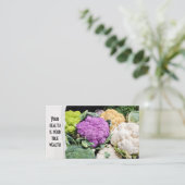 Blumenkohl und Broccoli Produce Visitenkarte (Stehend Vorderseite)