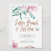 Blumenkohl und Eierjagd Magnolie Einladung (Vorderseite)