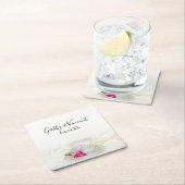 Blumenkohl und Rosenhochzeit Rechteckiger Pappuntersetzer (Vor Ort)