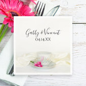 Blumenkohl und Rosenhochzeit Serviette