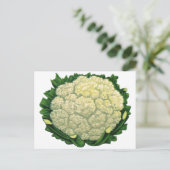Blumenkohl Vintage-Lebensmittel Gemüse Postkarte (Stehend Vorderseite)