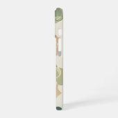 Blumenkohl-Vintage-Muster iPhone 16 Hülle (Linke Seite)