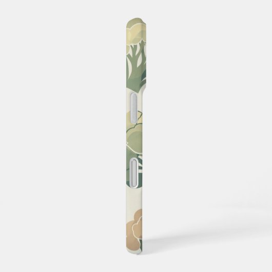 Blumenkohl-Vintage-Muster iPhone 16 Hülle (Rechte Seite)