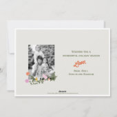 Blumenkohl Weihnachten Holiday Foto-Cards (Rückseite)