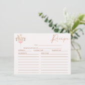 Blumenkohl-Wildblumen Brautparty Rezeptkarte Einladung (Stehend Vorderseite)