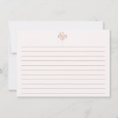 Blumenkohl-Wildblumen Brautparty Rezeptkarte Einladung (Rückseite)