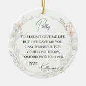 Blumenkohl-Wildblumen Stepmutter Keramik Ornament (Vorne)