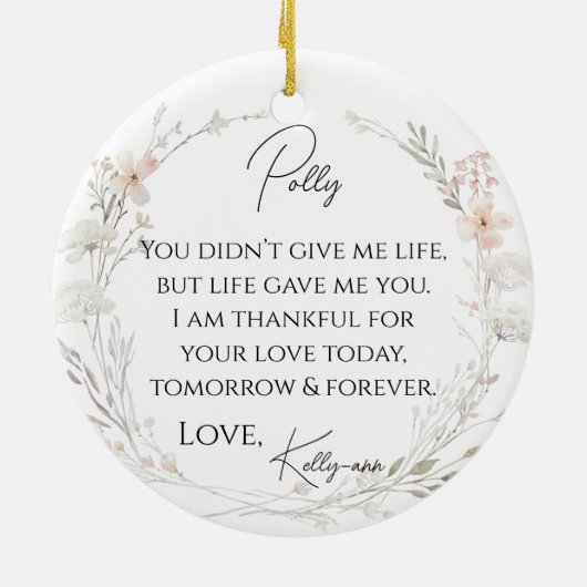 Blumenkohl-Wildblumen Stepmutter Keramik Ornament (Hinten)