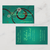 Blumenkohl-Wirbel, Aquamarin grün Visitenkarte (Vorne/Hinten)