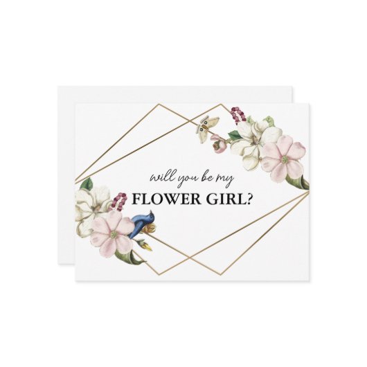 Blumenkohl wird meine Mädchenkarte sein Einladungspostkarte (Vorderseite/Rückseite Beispiel)