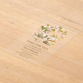 Blumenkohl-Zeit für Tee-Brautparty Acryleinladungen (Ablage )