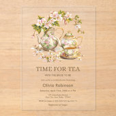 Blumenkohl-Zeit für Tee-Brautparty Acryleinladungen (Vorderseite)