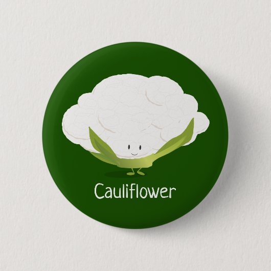 Blumenkohlcharakter | Knopf Button (Vorderseite)