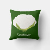 Blumenkohlcharakter | Wurfs-Kissen Kissen (Rückseite)