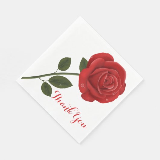 Blumenkohle Blume Vielen Dank für Ihre Hochzeitsfe Serviette (Ecke)