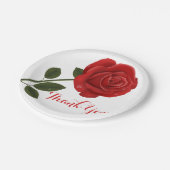 Blumenkohle Blume Vielen Dank - Hochzeitsfeier Pappteller (Schrägansicht)