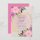 Blumenkohle, Geburtstag, Hochzeit, Babydusche Einladung (Vorne/Hinten)