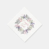 Blumenkohle Glückwunsch Grad Glitzer Typografie Serviette (Ecke)