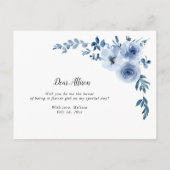 Blumenkohle ist meine Blumenkarte Einladungspostkarte (Rückseite)