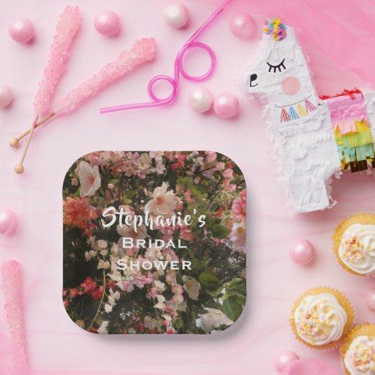 Blumenkohle Viele Blume, Name, Pappteller (Party)