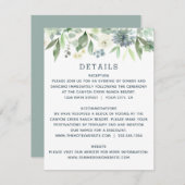 Blumenkohlensaucculent Hochzeitskarte Begleitkarte (Vorne/Hinten)