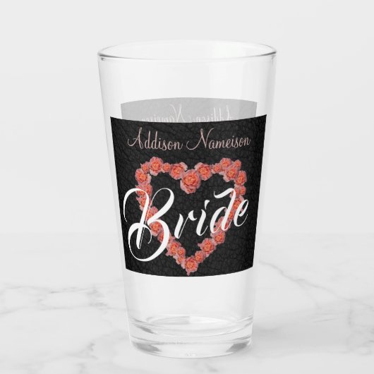 Blumenkohlensortiment Rose Heart Monogram Glas (Rückseite)