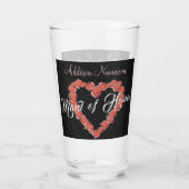 Blumenkohlensortiment Rose Heart Monogram Glas (Rückseite)
