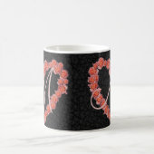 Blumenkohlensortiment Rose Heart Monogram Kaffeetasse (Mittel)
