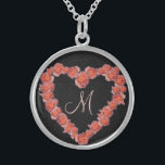 Blumenkohlensortiment Rose Heart Monogram Sterling Silberkette<br><div class="desc">Passen Sie dieses Design noch heute an! Dieses Geschenk eignet sich hervorragend für den besondere Anlass. Kommen Sie Karo aus unserem Geschäft,  für alle unsere coolen Designs.</div>