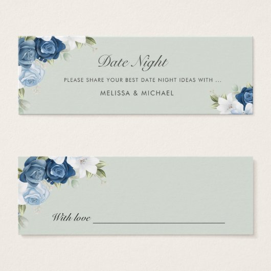 Blumenkohlkarte für das Hochzeitdatum (Vorne & Hinten)