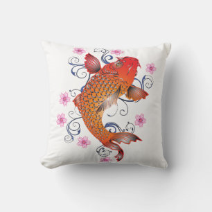 Blumenkoi Karpfen Kissen