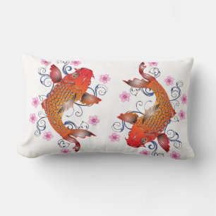 Blumenkoi Karpfen Lendenkissen