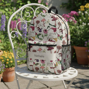 Blumenkolibri Farbige Natur Bedruckter Rucksack