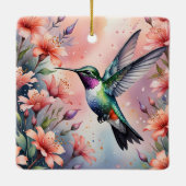 Blumenkolibri-Schmuck Keramikornament (Rückseite)