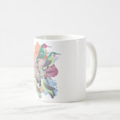 Blumenkolibris mit Blumen Kaffeetasse (VorderseiteRechts)