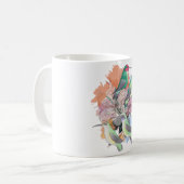 Blumenkolibris mit Blumen Kaffeetasse (Vorderseite Links)