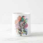 Blumenkolibris mit Blumen Kaffeetasse (Mittel)