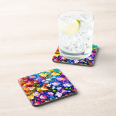 Blumenkolorexplosion Getränkeuntersetzer (Rechte Seite)