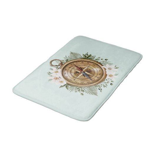 Blumenkompass Badematte (Schrägansicht)