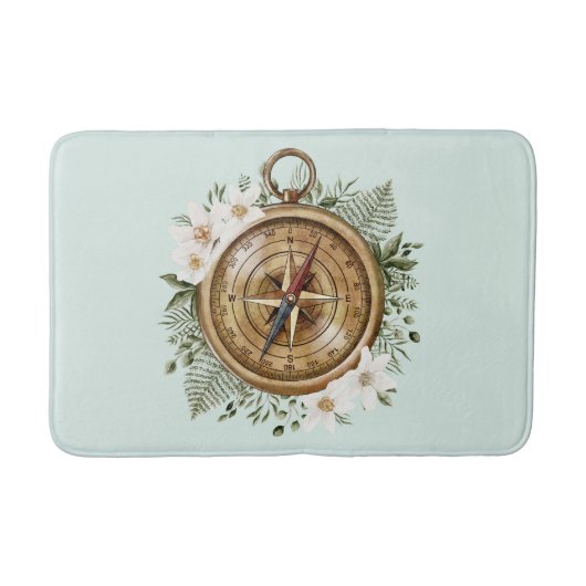 Blumenkompass Badematte (Vorderseite)