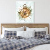 Blumenkompass Leinwanddruck (Insitu (Schlafzimmer))