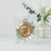 Blumenkompass Postkarte (Stehend Vorderseite)